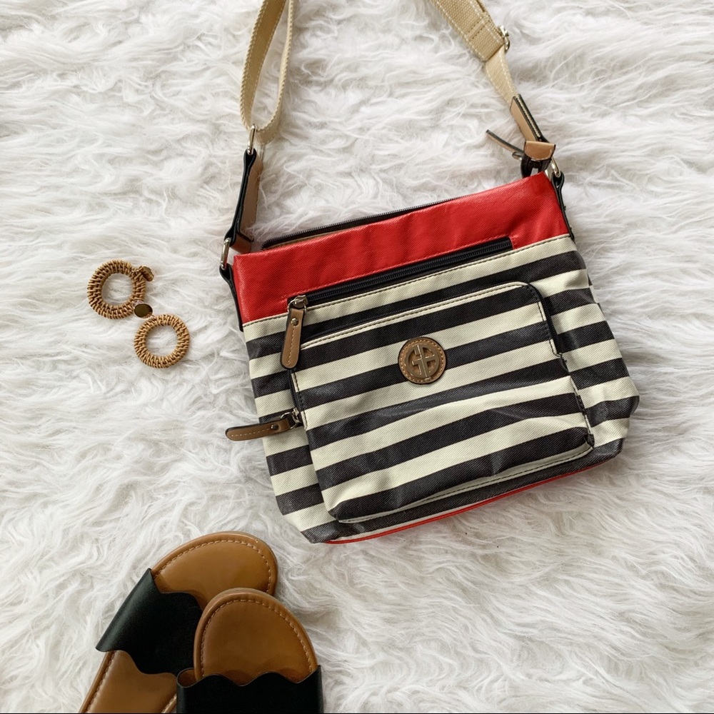 Giani Bernini Nautical Striped Shoulder Bag